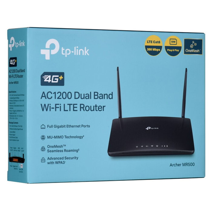TP-Link Archer MR500 Routeur 4G+ LTE Wi-Fi AC1200 Noir TP-Link Archer MR500 Routeur 4G+ LTE Wi-Fi AC1200 Noir