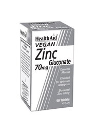 HEALTH AID Gluconato de Zinc 70 mg, 90 comprimés