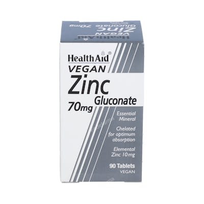 Health Aid Gluconate de Zinc 70 mg, 90 comprimés