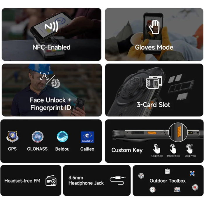 Smartphone Ulefone RUGKING Unisoc 8 GB RAM 256 GB Noir