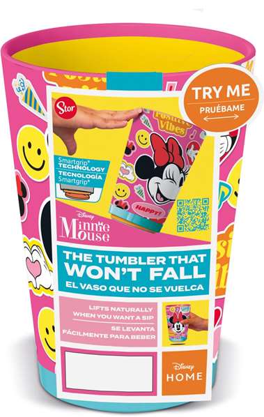 STOR Vaso antivuelco Minnie Mouse Flower Power 470 ml STOR Vaso antivuelco Minnie Mouse Flower Power 470 ml