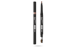 Pupa Full Définisseur Double Terminaison Crayon à Sourcils et Brosse 2-en-1 Marron 0.2 g, Sans Parabènes, 002