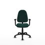 PIQUERAS Y CRESPO Chaise de bureau Algarra, Similicuir Vert bouteille, Accoudoirs 1D