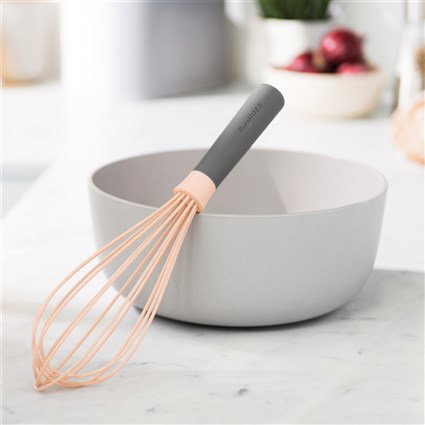 Berghoff 3950048 Batteur à balles en silicone résistant à la chaleur pour sauces, œufs, crèmes, avec manche doux - Sans rayer les poêles antiadhésives