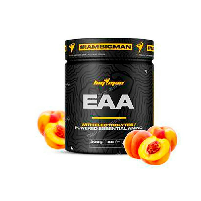 BIGMAN EAA + Electrolytes - Poudre 300 g avec Électrolytes, Saveur Pêche BIGMAN EAA + Electrolytes - Poudre 300 g avec Électrolytes, Saveur Pêche
