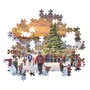 Clementoni Puzzle Christmas Magic Moments - Village de Noël sous la neige, 500 pièces