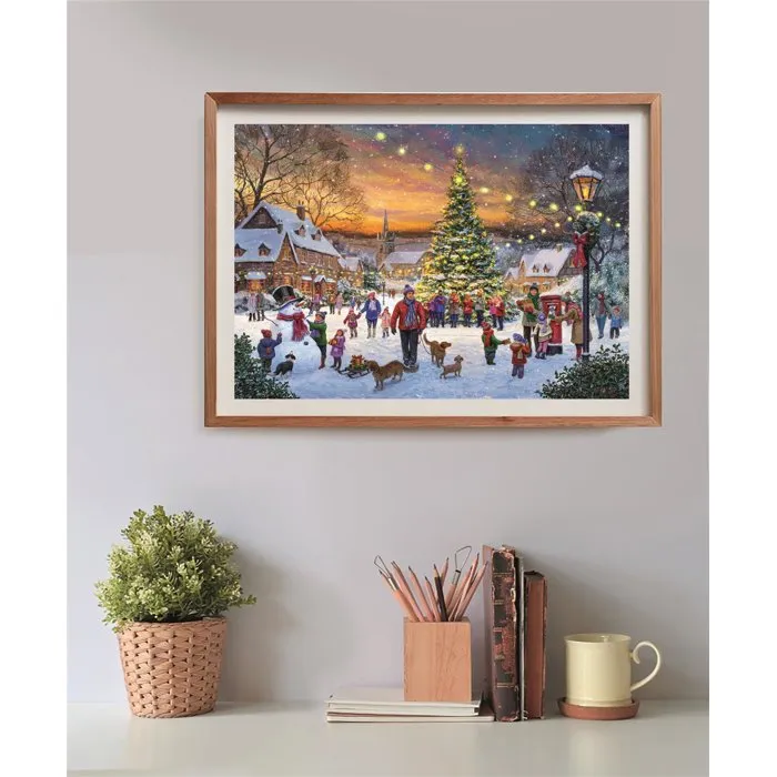 Clementoni Puzzle Christmas Magic Moments - Village de Noël sous la neige, 500 pièces