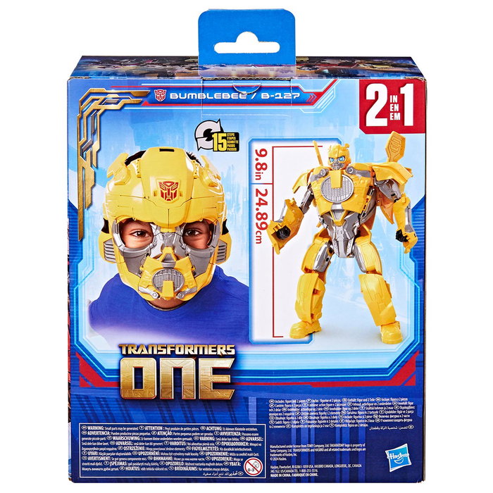 Hasbro Transformers Movie 8 Figurine Convertible 2 en 1 Masque Bumblebee F9181 - Jeu Robot et Masque Inspiré du Film Transformers: One