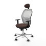 Piqueras y Crespo Chaise de Bureau 1D086G1 Blanc Brun foncé
