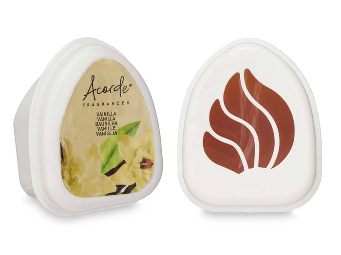 Acorde Lot de 4 Mini Désodorisants Vainille Gel 50g 24x7x4 cm Jaune (Set de 12)