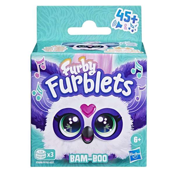 Hasbro Furby Furblets - Peluche musicale interactive 12 cm avec plus de 45 sons et chansons - Compatible avec Furby - Langues: EN, FR, ES, PT, DE