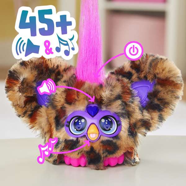 Hasbro Furby Furblets - Peluche musicale interactive 12 cm avec plus de 45 sons et chansons - Compatible avec Furby - Langues: EN, FR, ES, PT, DE