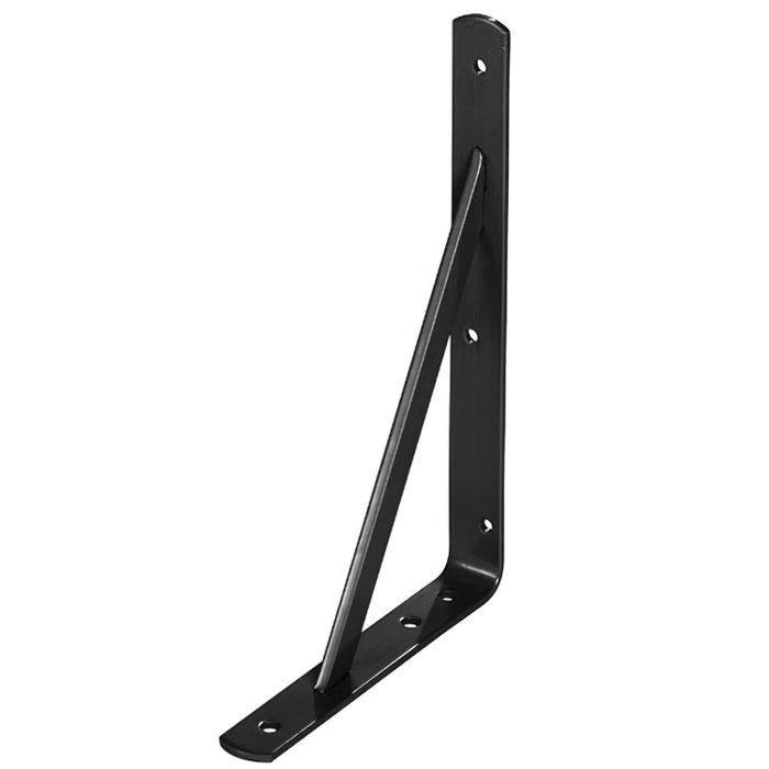 WOLFPACK LINEA PROFESIONAL Équerre avec renfort noir 300 x 200 mm WOLFPACK LINEA PROFESIONAL Équerre avec renfort noir 300 x 200 mm