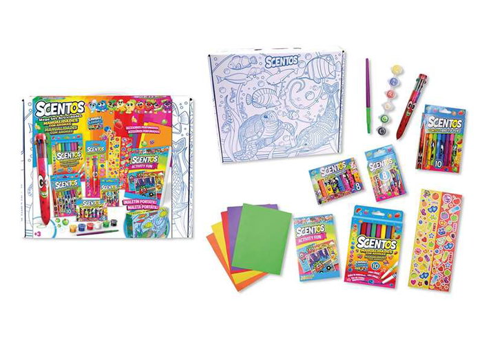 Scentos Mega Set d'Activités avec Peintures Parfumées et Accessoires Scentos Mega Set d'Activités avec Peintures Parfumées et Accessoires
