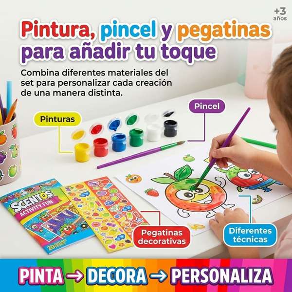 Scentos Mega Set d'Activités avec Peintures Parfumées et Accessoires Scentos Mega Set d'Activités avec Peintures Parfumées et Accessoires