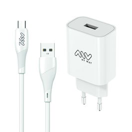 Chargeur mural + Câble USB A vers USB-C Myway Blanc 12 W