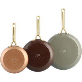 GreenPan Shades Set de 3 poêles 20, 24 et 28 cm Terra