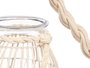 Giftdecor Porte-bougie en verre et corde blanc transparent 22 x 30 x 20 cm (Set de 4)
