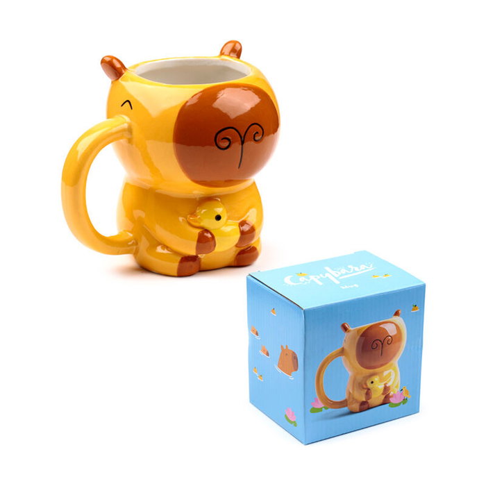PUCKATOR Tasse en Céramique 3D Capybara - Non Adaptée au Lave-Vaisselle et au Micro-Ondes