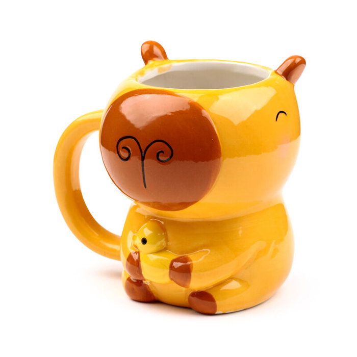 PUCKATOR Tasse en Céramique 3D Capybara - Non Adaptée au Lave-Vaisselle et au Micro-Ondes