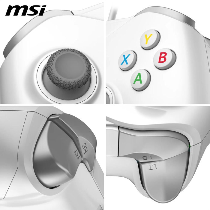 MSI FORCE GC200 Manette de jeu filaire Blanche MSI FORCE GC200 Manette de jeu filaire Blanche