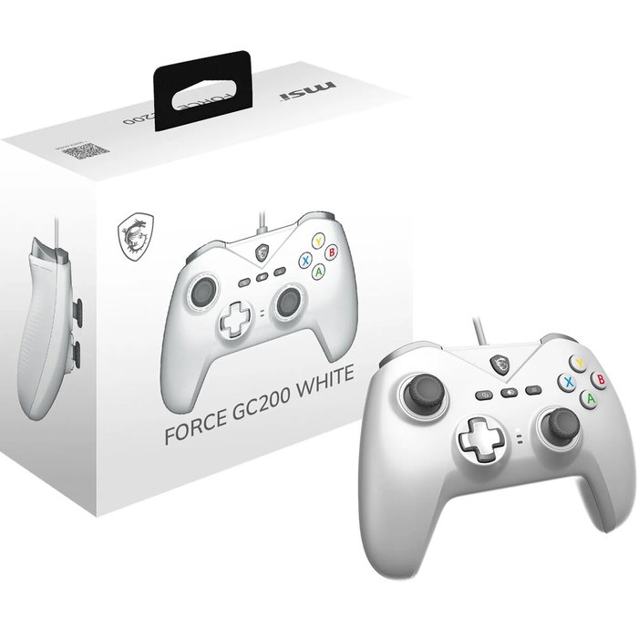 MSI FORCE GC200 Manette de jeu filaire Blanche MSI FORCE GC200 Manette de jeu filaire Blanche