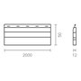 Micel Lama finale pour store PR24 - PVC blanc - 52 mm x 12 mm x 2 m - pour lame 52 mm