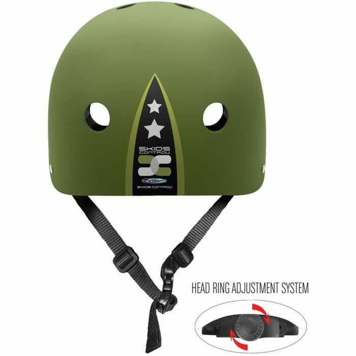 Stamp Casque Skate Skids Control Military Star Vert