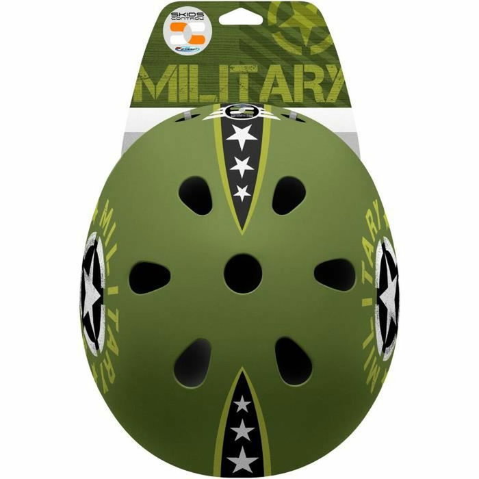 Stamp Casque Skate Skids Control Military Star Vert