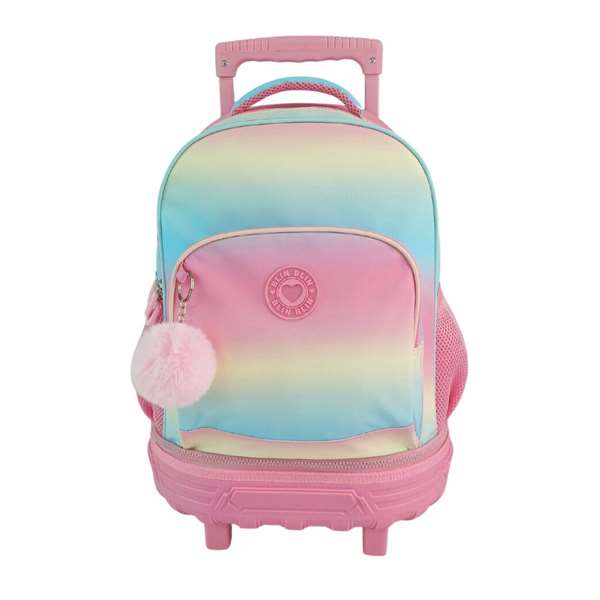 Toybags Mochila Trolley Fjo - Sac à dos à roulettes compact double corps grande capacité, rose dégradé brillant, 44 x 34 x他们说24 cm Toybags Mochila Trolley Fjo - Sac à dos à roulettes compact double corps grande capacité, rose dégradé brillant, 44 x 34 x他们说24 cm