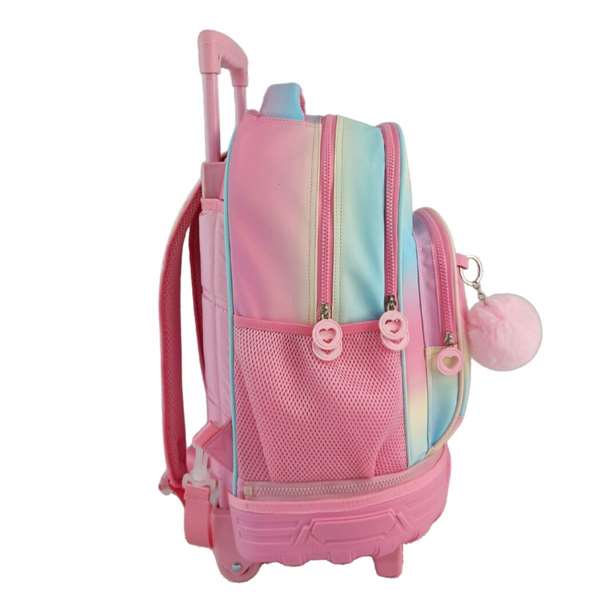 Toybags Mochila Trolley Fjo - Sac à dos à roulettes compact double corps grande capacité, rose dégradé brillant, 44 x 34 x他们说24 cm Toybags Mochila Trolley Fjo - Sac à dos à roulettes compact double corps grande capacité, rose dégradé brillant, 44 x 34 x他们说24 cm