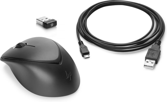 HP Souris sans fil Premium - Souris laser sans fil USB, ambidextre, avec batterie rechargeable et nano-récepteur, technologie Link-5 2,4 GHz, pour bureau et ordinateur portable