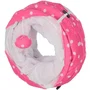 Kerbl Tunnel pour chat Puntino Rose et blanc 100 cm - Jeu pliable avec 3 entrées et balle