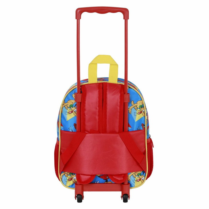 Cartable 3D avec roulettes Mickey Mouse Scooter Bleu Rouge 26 x 13 x 34 cm