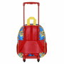 Cartable 3D avec roulettes Mickey Mouse Scooter Bleu Rouge 26 x 13 x 34 cm