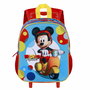 Cartable 3D avec roulettes Mickey Mouse Scooter Bleu Rouge 26 x 13 x 34 cm