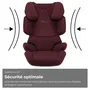 Cybex Siège auto rehausseur Solution X i-Fix 3 à 12 ans (15-50 kg, 100-150 cm) Rouge - Réhausseur avec fixation ISOFIX, têtière inclinable et conforme R129/03