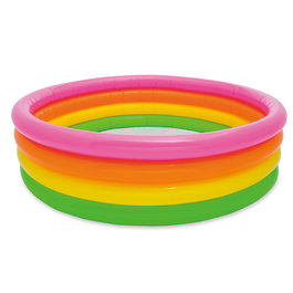 INTEX Piscine Gonflable 4 Anneaux Sunset 780 Litres - Diamètre 168 cm - Pour Enfants - Référence 56441