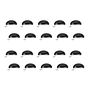 Emuca Lot de 20 poignées pour meubles Alberic, L77mm, entraxe 64mm, Zamak, Noir