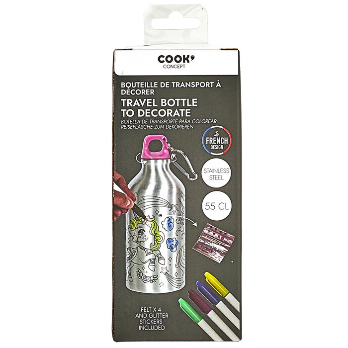 Cook Concept Bouteille Isotherme 550 ml à Colorier LICORNE Cook Concept Bouteille Isotherme 550 ml à Colorier LICORNE