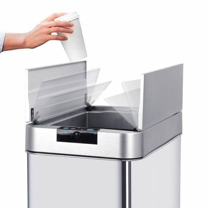 Kitchen Move SILVERLAKE Poubelle Automatique 60L Inox Brossé Kitchen Move SILVERLAKE Poubelle Automatique 60L Inox Brossé