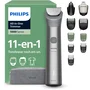 Philips MG5941/15 - Tondeuse multifonction 11-en-1 sans fil et étanche pour barbe et cheveux - Series 5000 - Autonomie 120 min - Gris clair