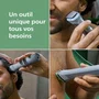 Philips MG5941/15 - Tondeuse multifonction 11-en-1 sans fil et étanche pour barbe et cheveux - Series 5000 - Autonomie 120 min - Gris clair