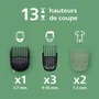 Philips MG5941/15 - Tondeuse multifonction 11-en-1 sans fil et étanche pour barbe et cheveux - Series 5000 - Autonomie 120 min - Gris clair