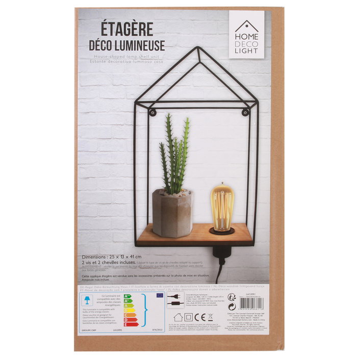 Home Deco Light Lampara-estante Metal BISTROT INDUS Home Deco Light Lampara-estante Metal BISTROT INDUS