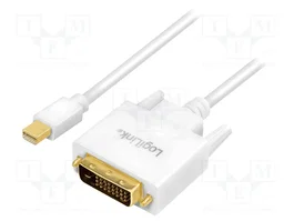 LOGILINK Câble mini DisplayPort vers DVI-D (24+1) 3m 4K UHD 2160p