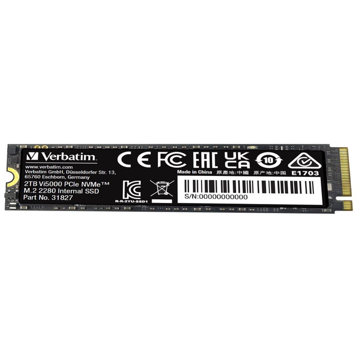 Verbatim Vi5000 M.2 SSD 2TB PCIe4 NVMe Verbatim Vi5000 M.2 SSD 2TB PCIe4 NVMe