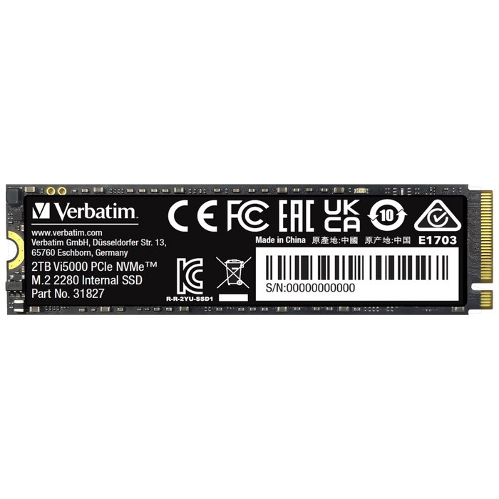Verbatim Vi5000 M.2 SSD 2TB PCIe4 NVMe Verbatim Vi5000 M.2 SSD 2TB PCIe4 NVMe