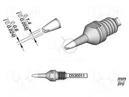 JBC TOOLS Pointe pour fers à dessouder 1,4x0,6mm