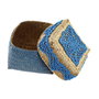 Set de boîtes décoratives DKD Home Decor Bleu Turquoise Naturel Gris clair Bambou Boho